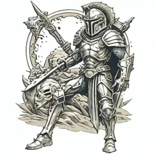 Spartan In Full Armor Stranded On Alien Planet