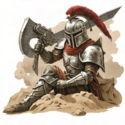 Spartan In Full Armor Stranded On Alien Planet