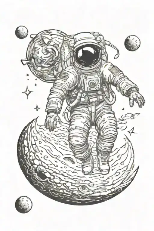 Astronaut Falling Of Moon
