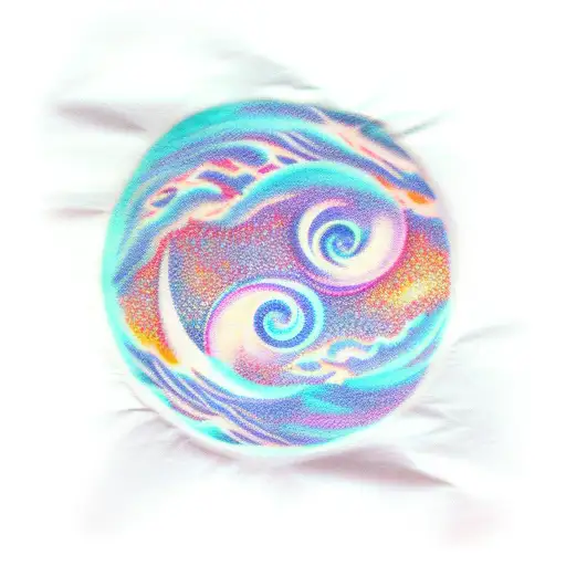 Ocean Wave And First Morning Light