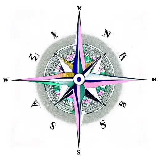 Compass With Orchids Around It