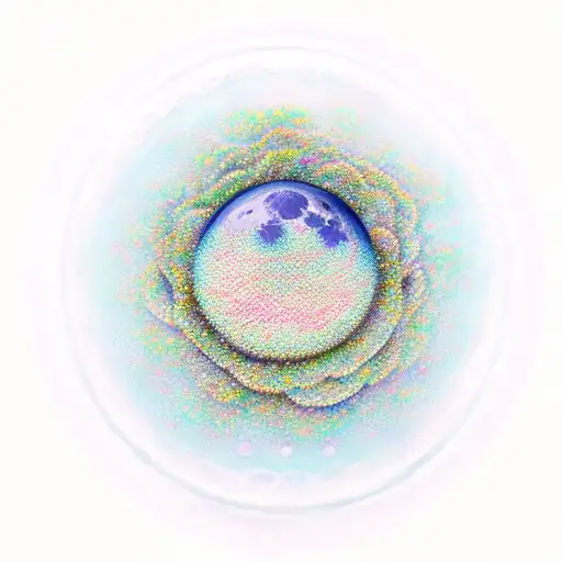 Water Droplets Turning Into Flowers Under The Moon