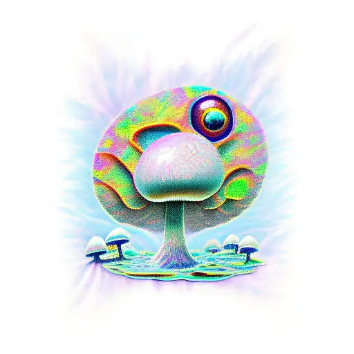Psychadelic Mushroom Pinkfloyd Frog