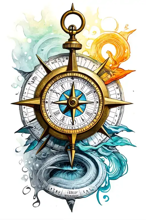 Compass And Time Piece