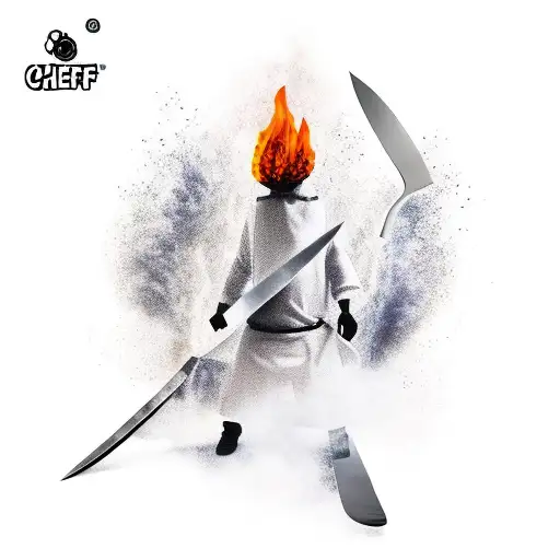Chef Knife On Fire