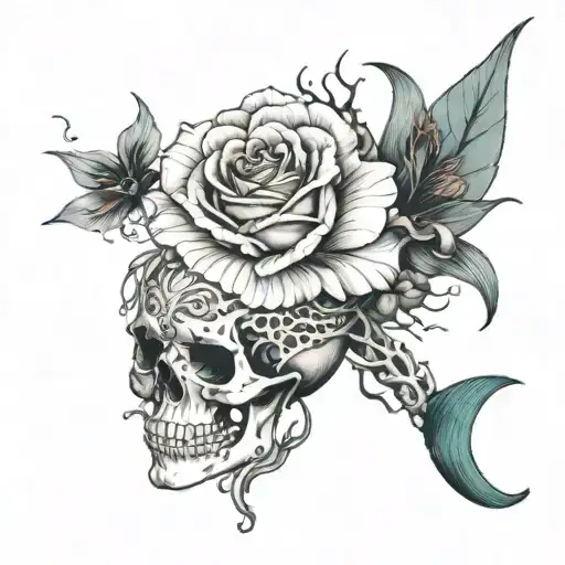 Mermaid Skeleton Rose