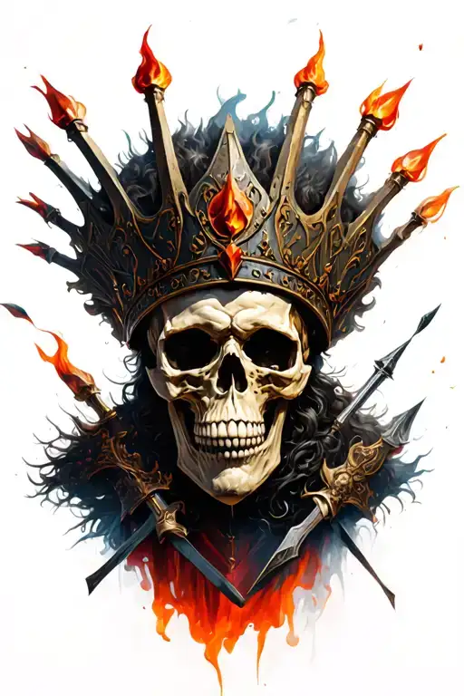 Skull King In Battle Scene