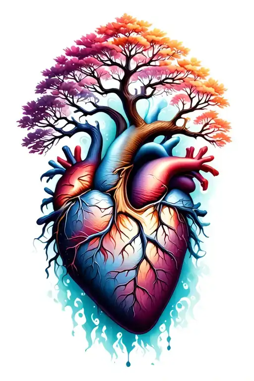 Spiritual Tree Growing Out Of Heart