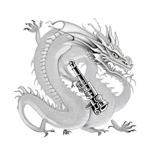 Dragon With A Shape Of G Musical Key