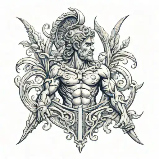 Roman Number 11 Calf Tattoo Greek God Idea
