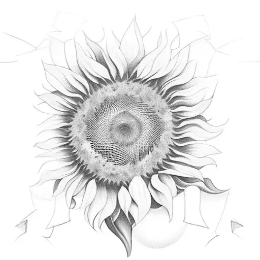 Sunflower With Text Half Sleeve