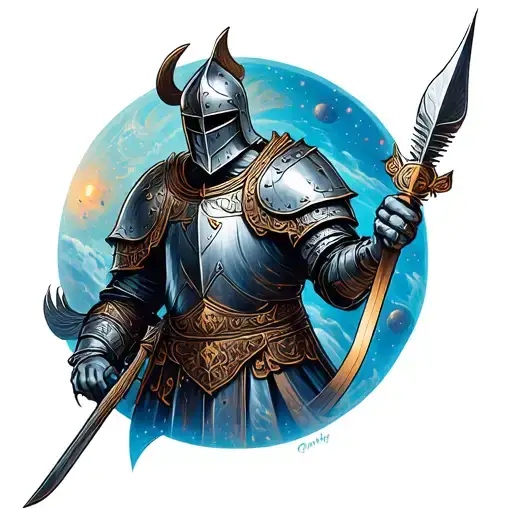 Medieval Knight In Space