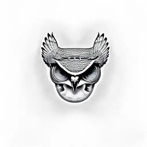 Owl Skull And Bic Wraped In A Rooe