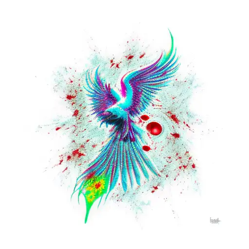 Phoenix Covered In Blood