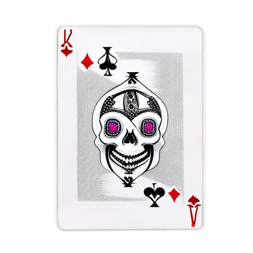 Naughty Playing Cards With Skull Motifs