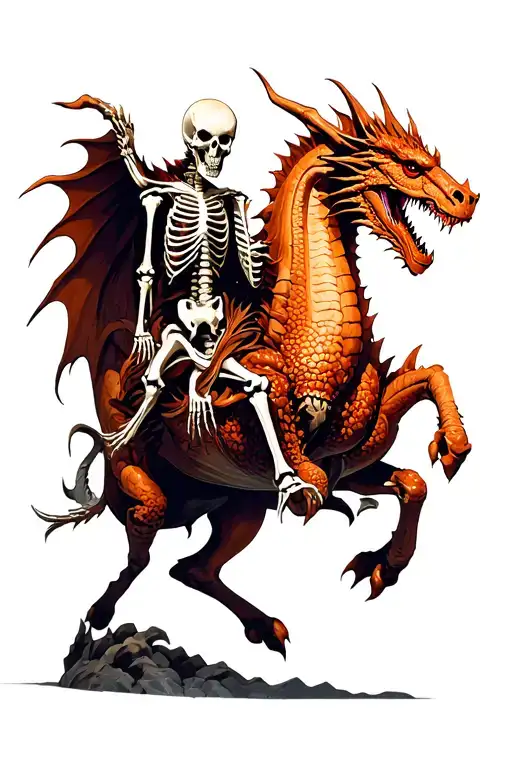 Skeleton Dragon And Death From Darksiders Horseman Riding The Dragon
