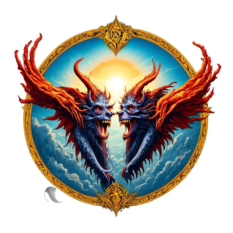 Protective Symbology Of Thatiritos And Demons Confirming From Heaven And