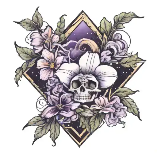 Trippy Flowers Galaxy Tombstone Amethyst