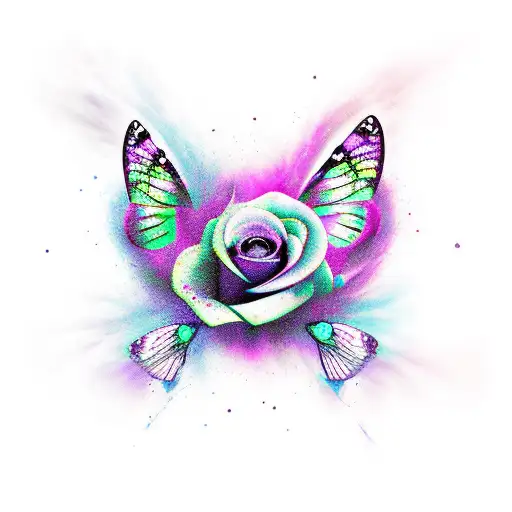 Butterfly Rose Death Heaven