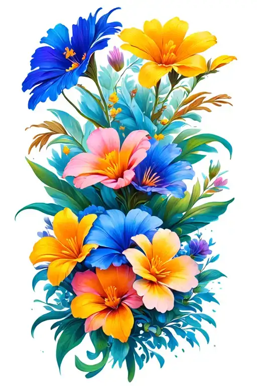 Beach Flowers Wrapped