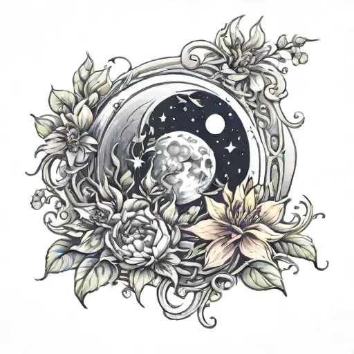 The Moon Made Of Flowers