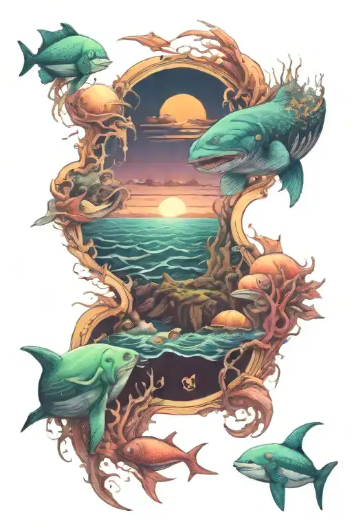 Trippy Ocean Scene Set