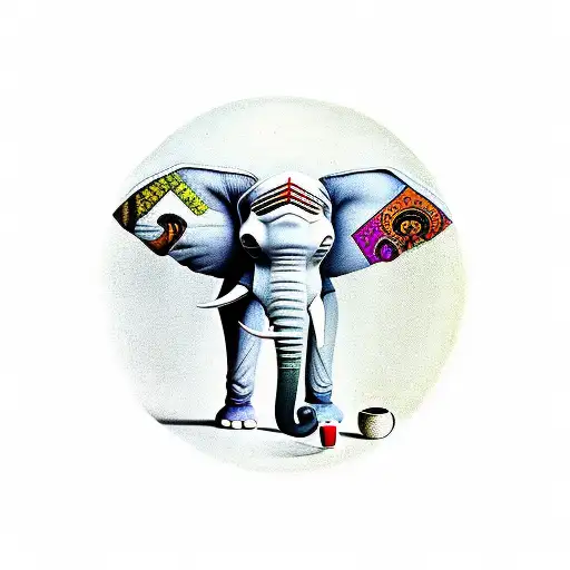 Salvador Dali Elephant With Lastsupper Mix