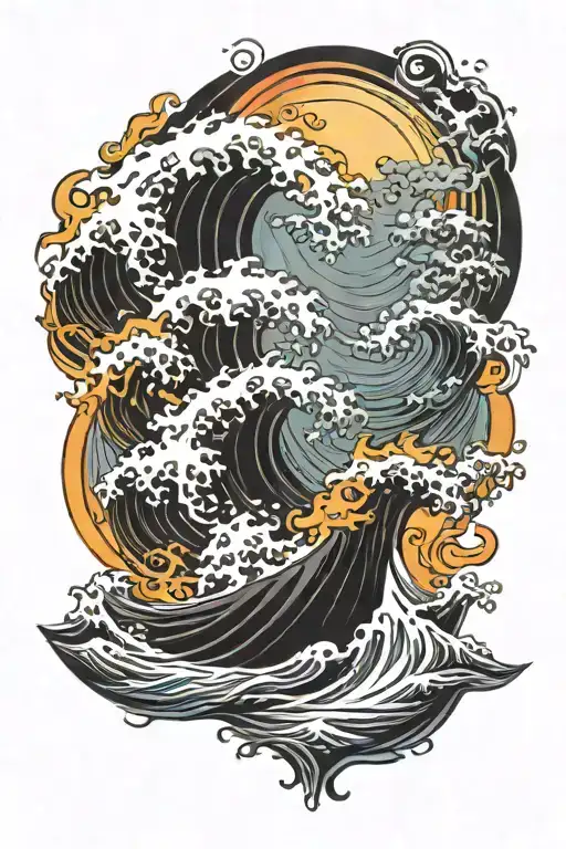 Waves And Fire Rising