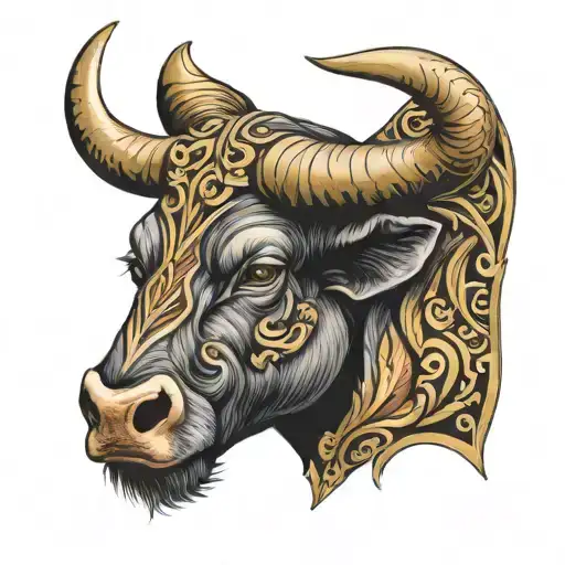 Moldovan Bull Face Traditional Symbol