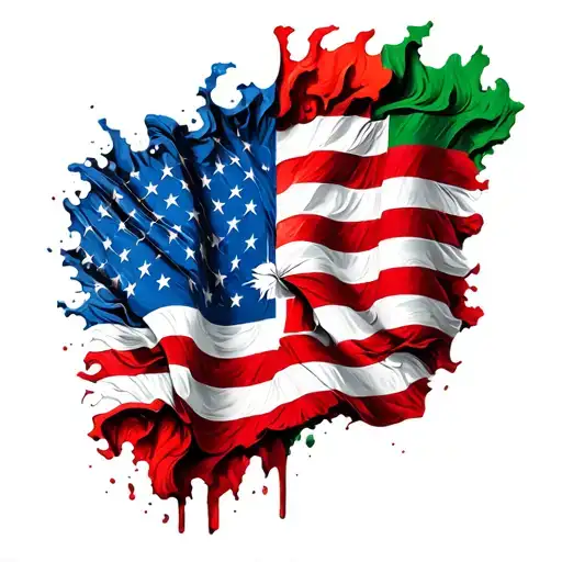 Italian And American Flag Morphing