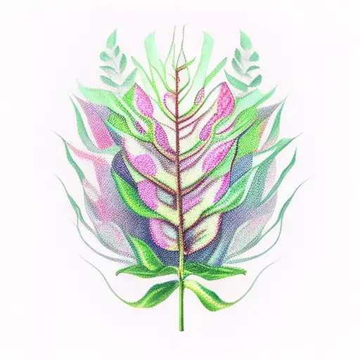 Elongated Plant Leaves