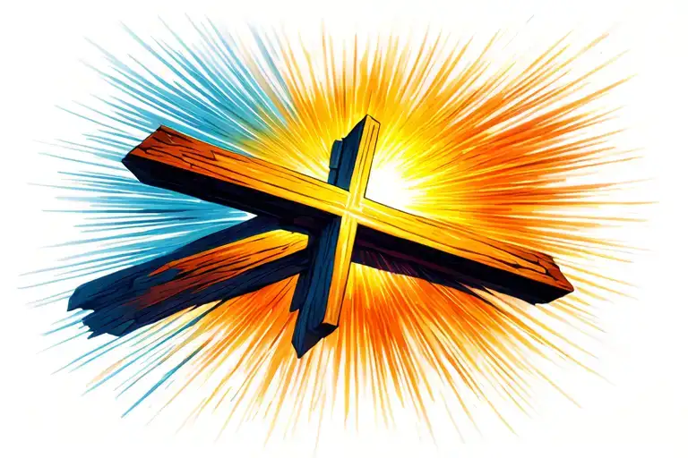 Religious Cross In Sunlight