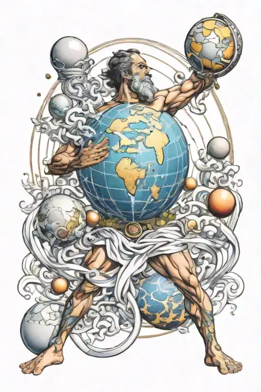 Atlas Holding Heavenly Spheres Joined