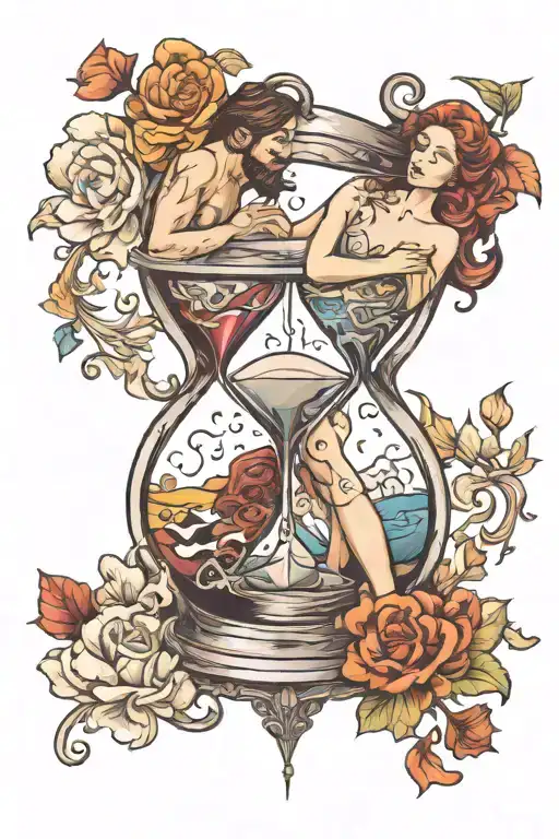 Lovers In Hourglass Intertwined