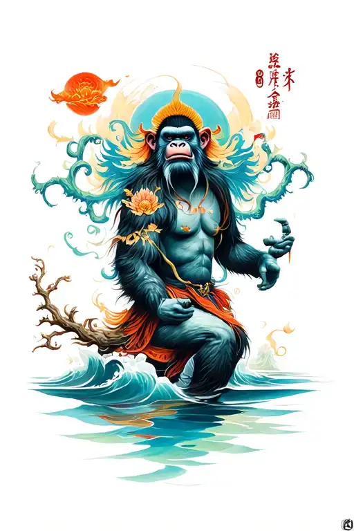 Sun Wu Kong Tattoo Small