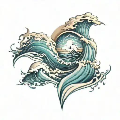 Ocean Waves And Neotribal Style