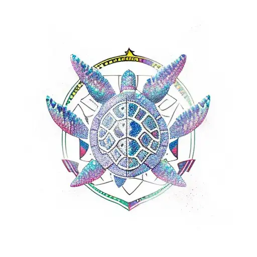 Sleeve World Championship Hawaii Triahtlon With Turtle And Manta