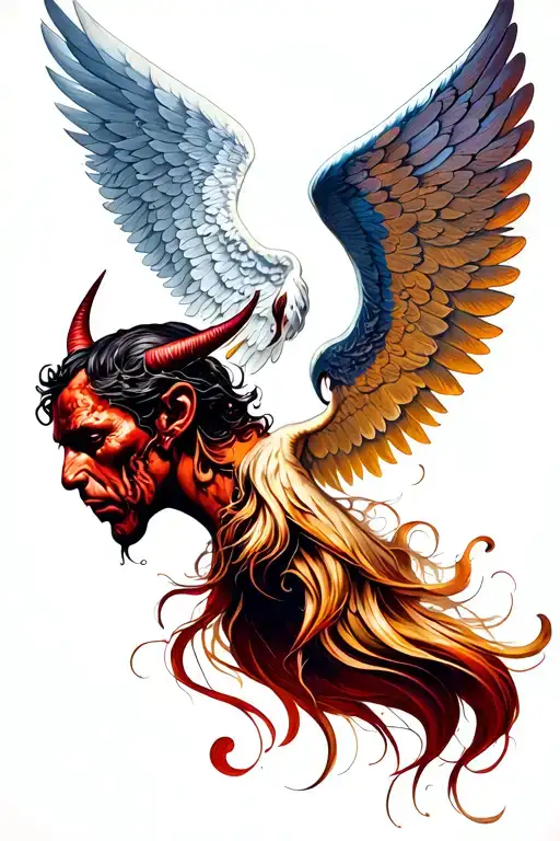 Wings Of An Angel And The Devil