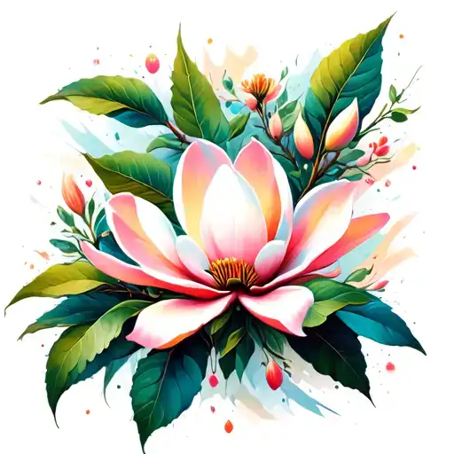 Magnolia Flower In Space