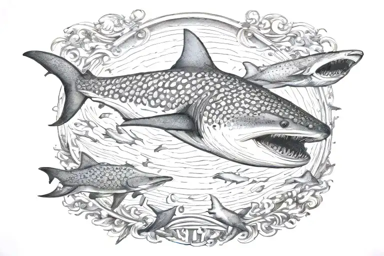 Whale Shark Print Realistic