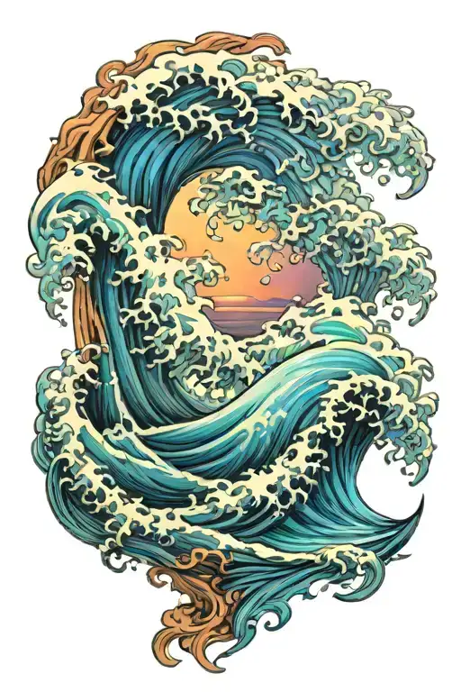 Ocean Waves Crashing