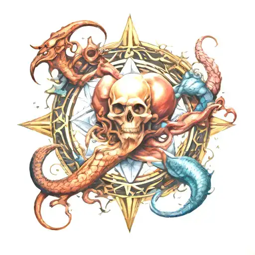 Pices And Cancer Zodiac Sign Intertwined