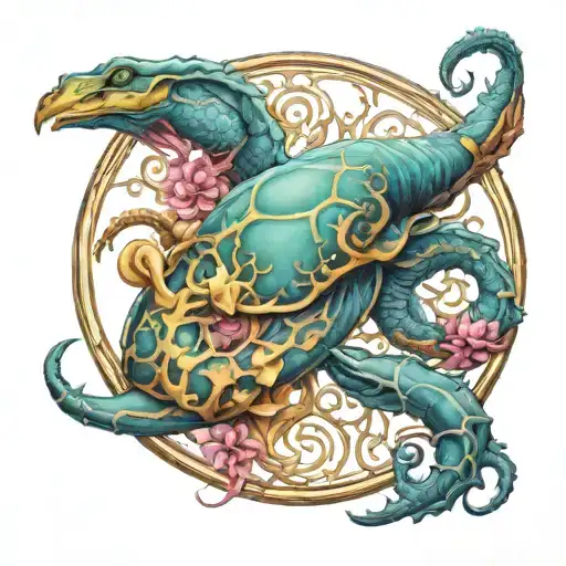 Cancer And Pices Zodiac Sign Intertwined