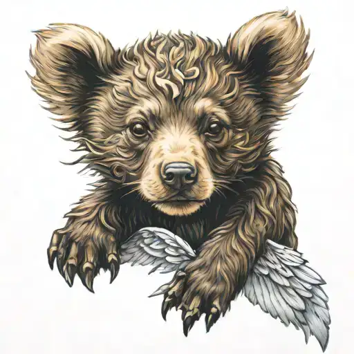 Baby Bear Angel Wings
