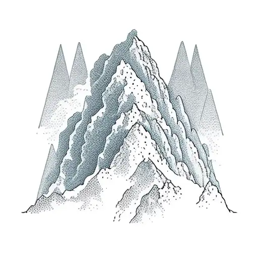 Mountain Scene With Waterfalls