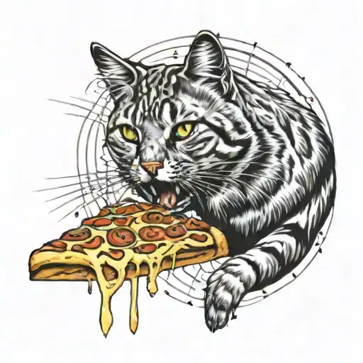 Cat Pizza Slice