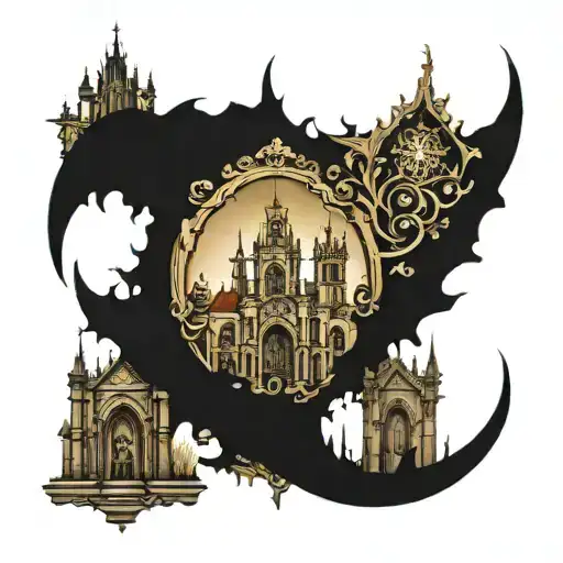 Anamite Motif Mixing With Gothic Architecture Motif