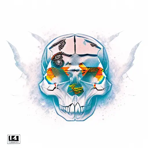 Tiger Head Half Skull