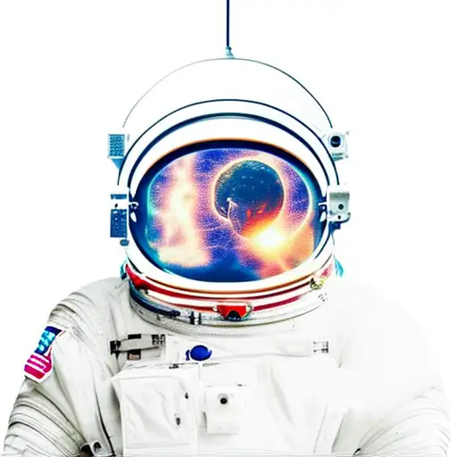 Astronaut In Space On Umbilical Cord