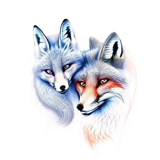 Masculine And A Feminine Fox